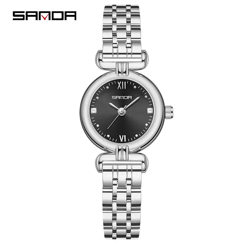 Sanda Women's Brown Leather Quartz Watch Retro Style