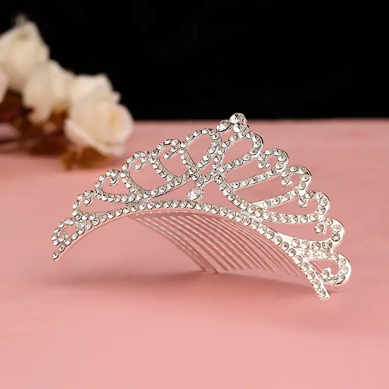 Red Rose Hair Comb for Bride Photo Makeup - Image 12