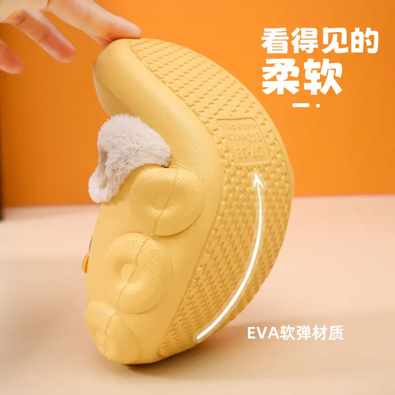 Sponge Baby Cotton slippers women's autumn and winter indoor home non-slip plush slippers home outdoor couple plush - Image 5