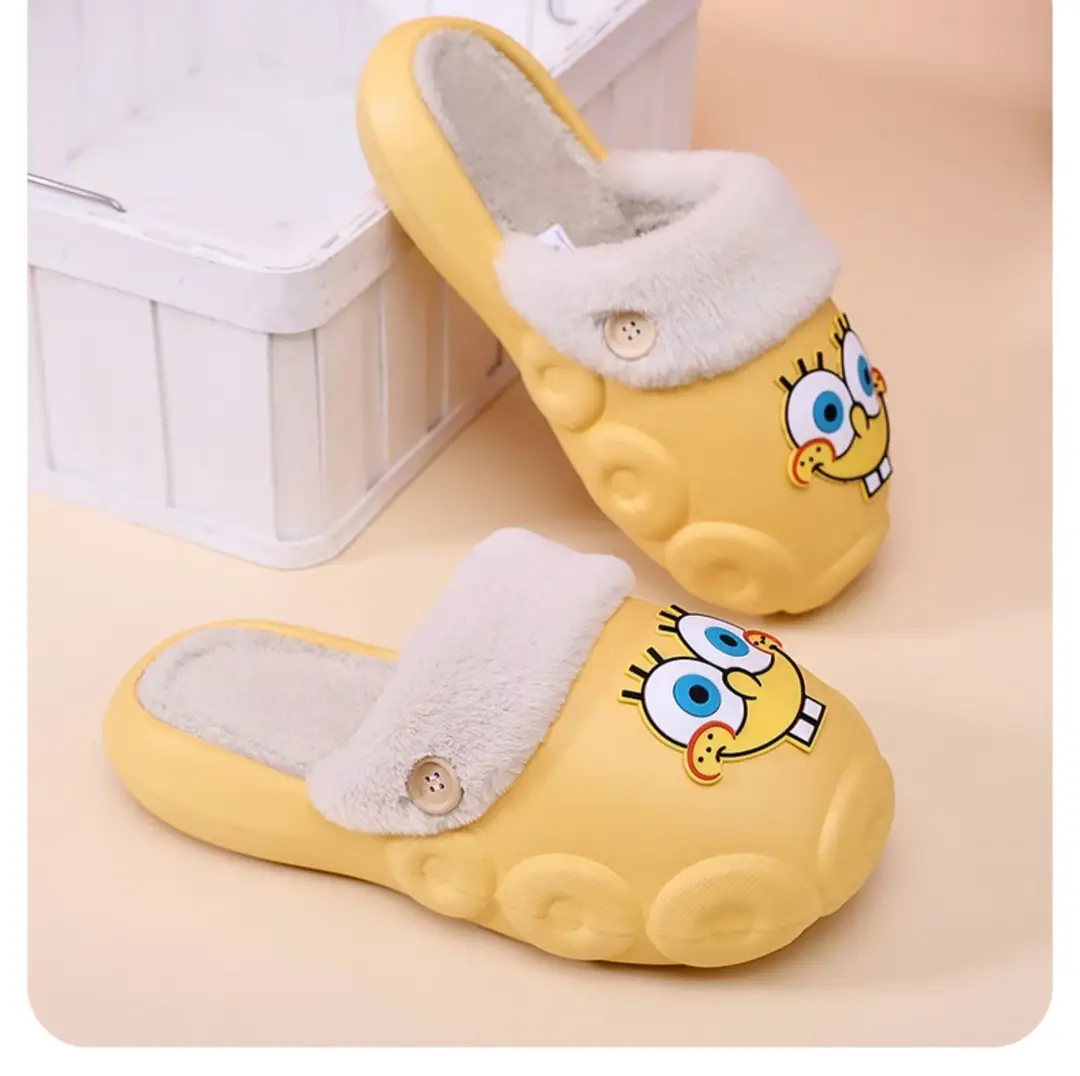 Sponge Baby Cotton slippers women's autumn and winter indoor home non-slip plush slippers home outdoor couple plush — feature 13