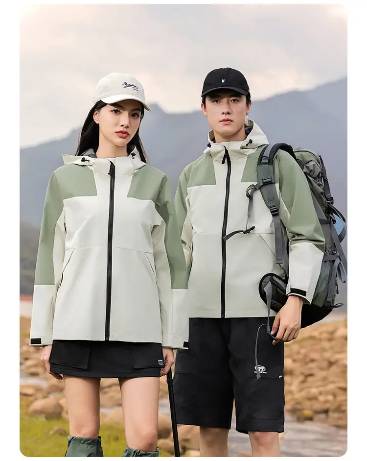 Outdoor Assault Coat Waterproof Windproof Black Green — feature 38