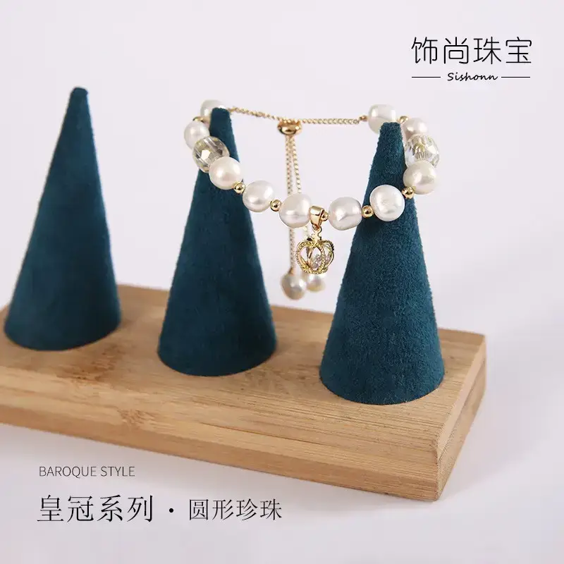 Natural Freshwater Pearl Bracelet with Blue Stones