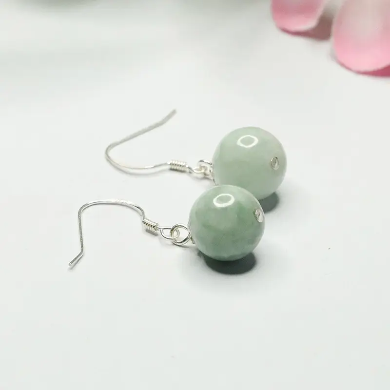 Guan Yu Jade Ear Hooks Silver Inlay Earrings Women — feature 10