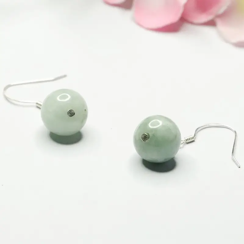 Guan Yu Jade Ear Hooks Silver Inlay Earrings Women — feature 12