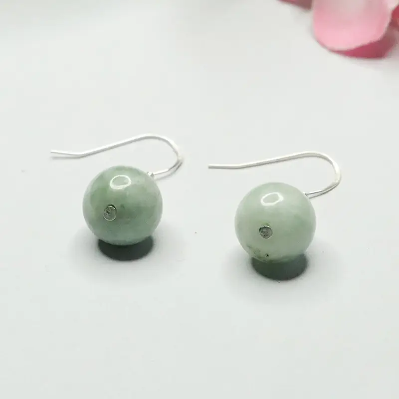 Guan Yu Jade Ear Hooks Silver Inlay Earrings Women — feature 9