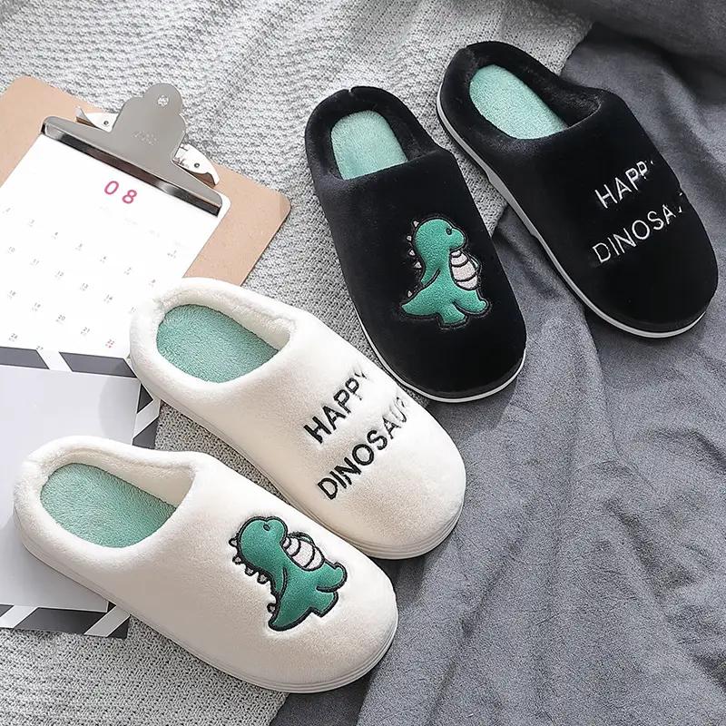 Cotton slippers women's home home thick-soled non-slip confinement shoes autumn and winter cute plush cotton slippers indoor cotton shoes wholesale - Image 4