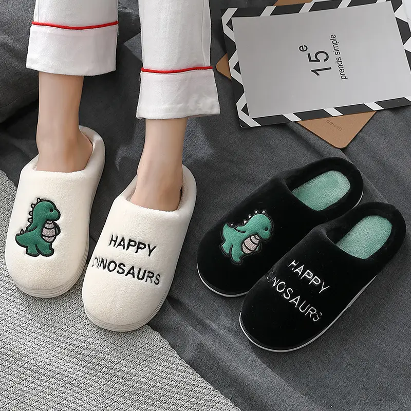 Cotton slippers women's home home thick-soled non-slip confinement shoes autumn and winter cute plush cotton slippers indoor cotton shoes wholesale - Image 5