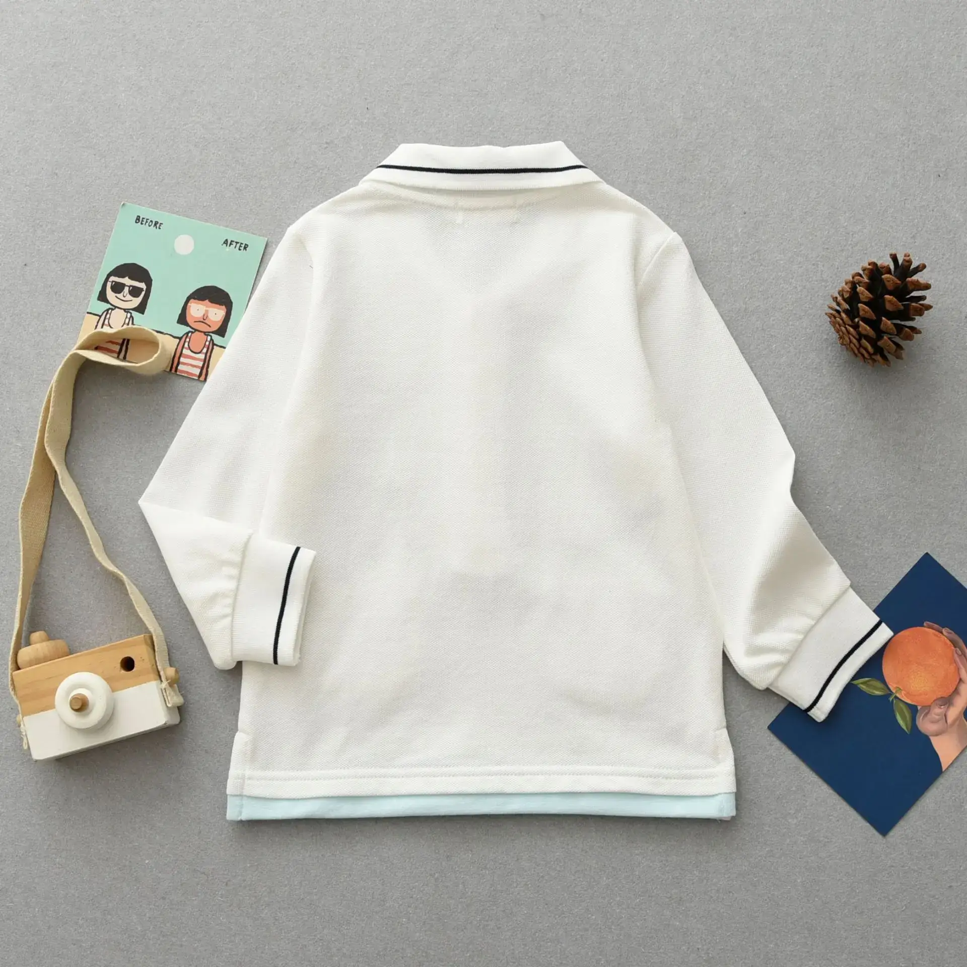 Wholesale Boys' New Autumn Polo T-Shirt with Car Print - Image 2