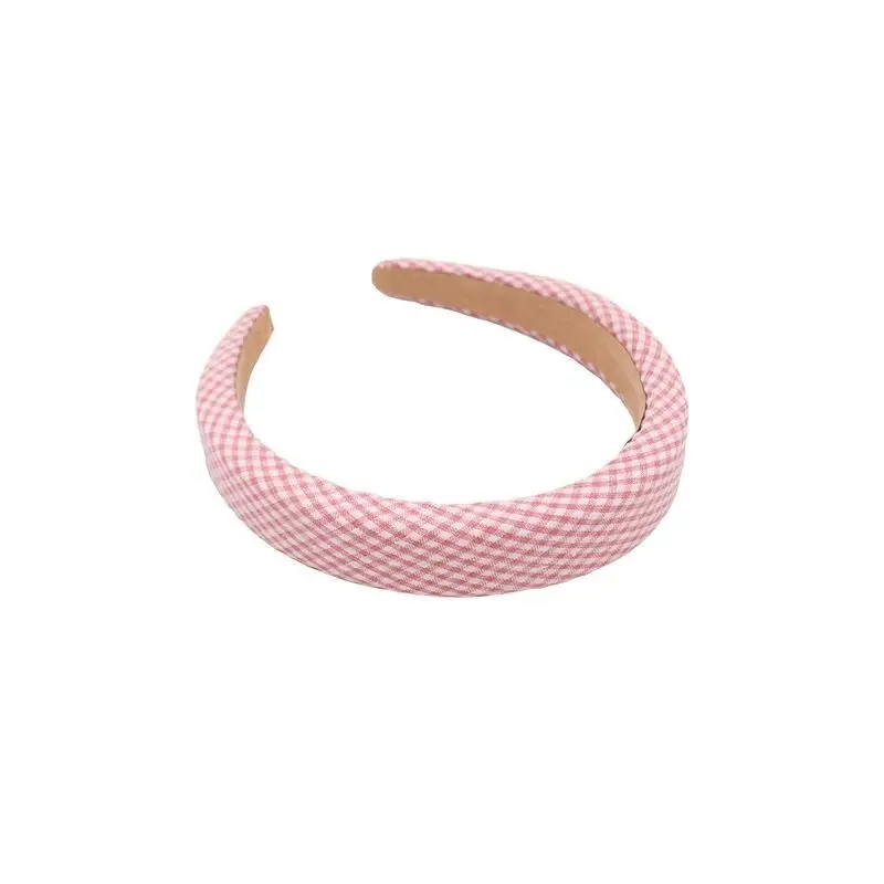 Sweet Girl Plaid Headband for Women Face Wash Sponge - Image 10