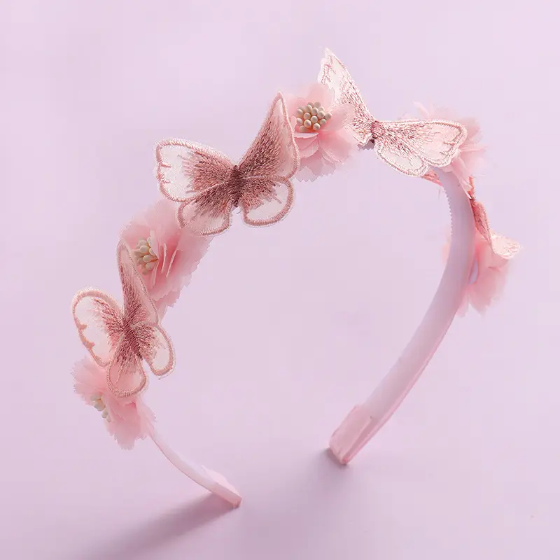 Pink Floral Flower Headband for Girls