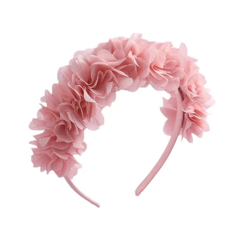 Pink Floral Flower Headband for Girls