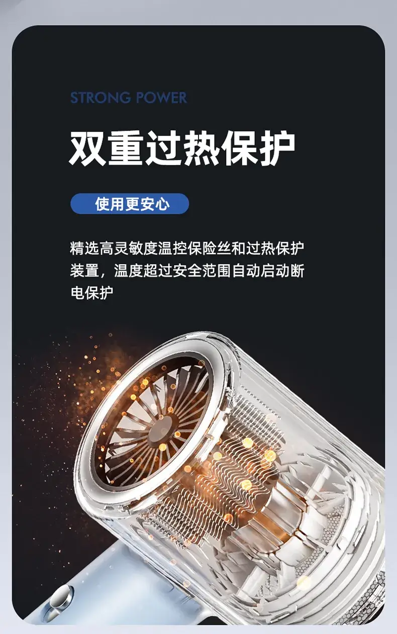 Blue High-Speed Hair Dryer with Negative Ion Technology — feature 18