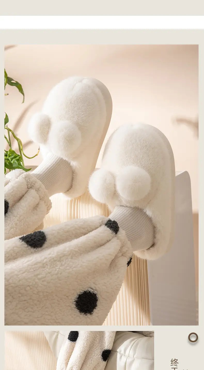 Nanbowan cotton slippers women's winter cute thick bottom warm non-slip plush indoor home cotton slippers women Wholesale — feature 11