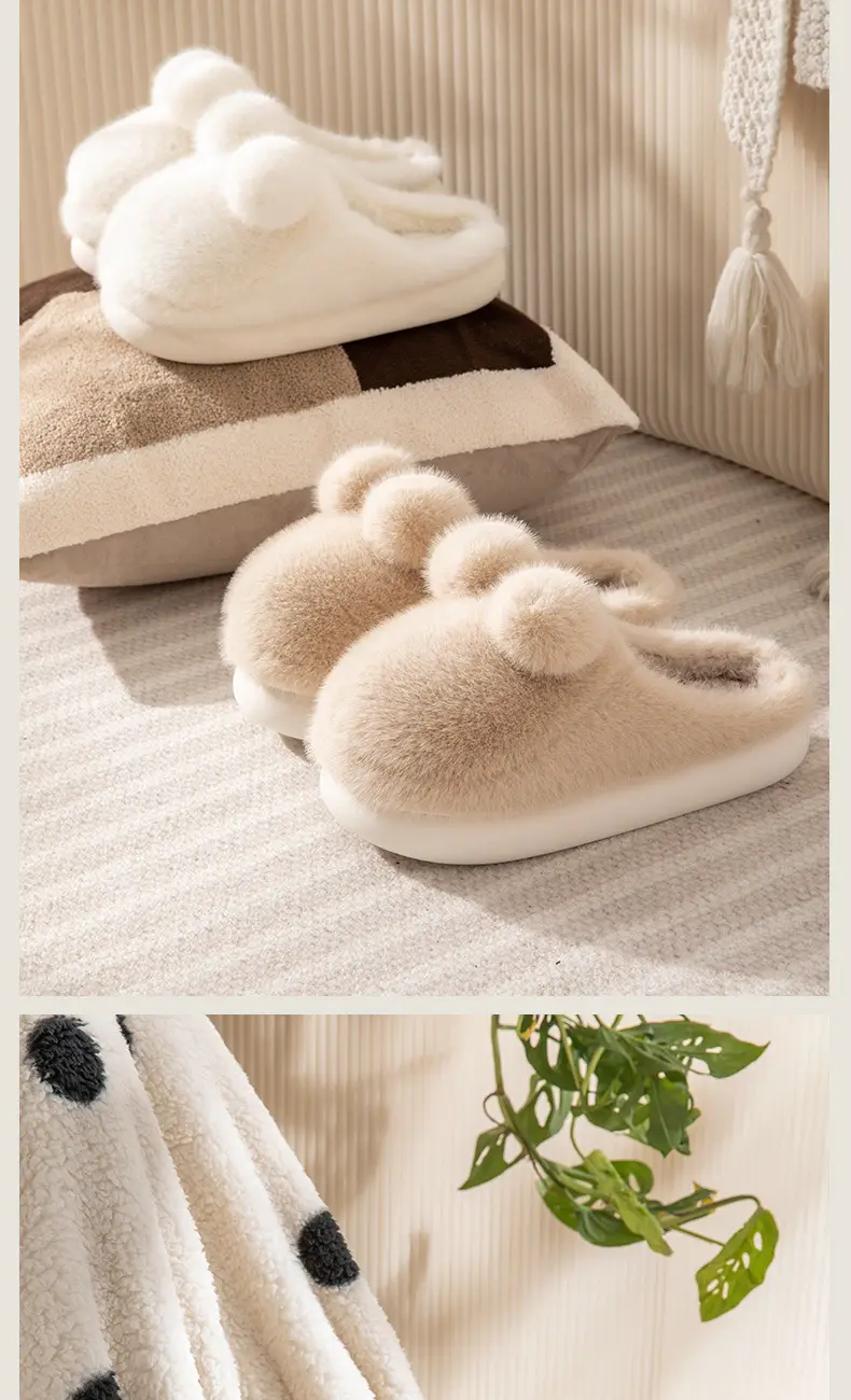 Nanbowan cotton slippers women's winter cute thick bottom warm non-slip plush indoor home cotton slippers women Wholesale — feature 13