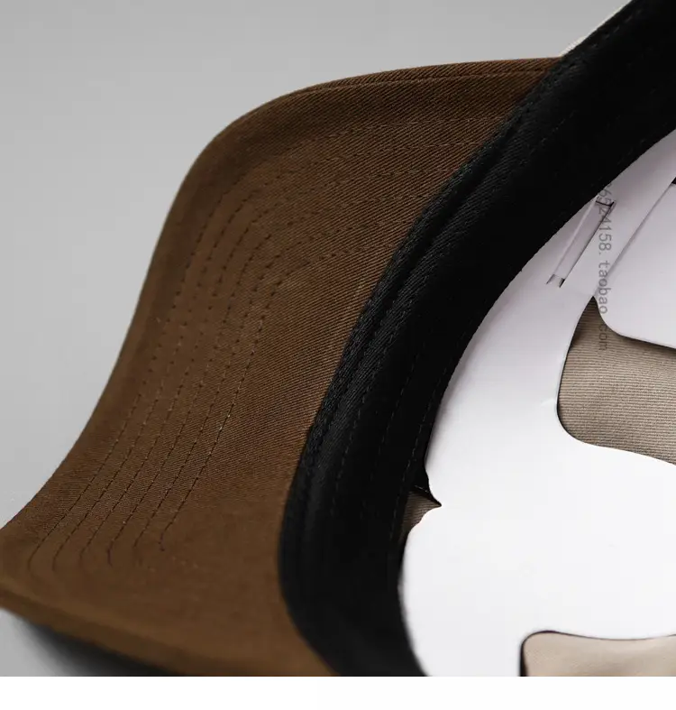 Peaked Cap with Red 'a' Embroidery White Red — feature 19
