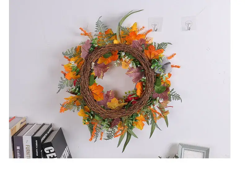 Thanksgiving Floral Garland 262g Decorative Ring — feature 13