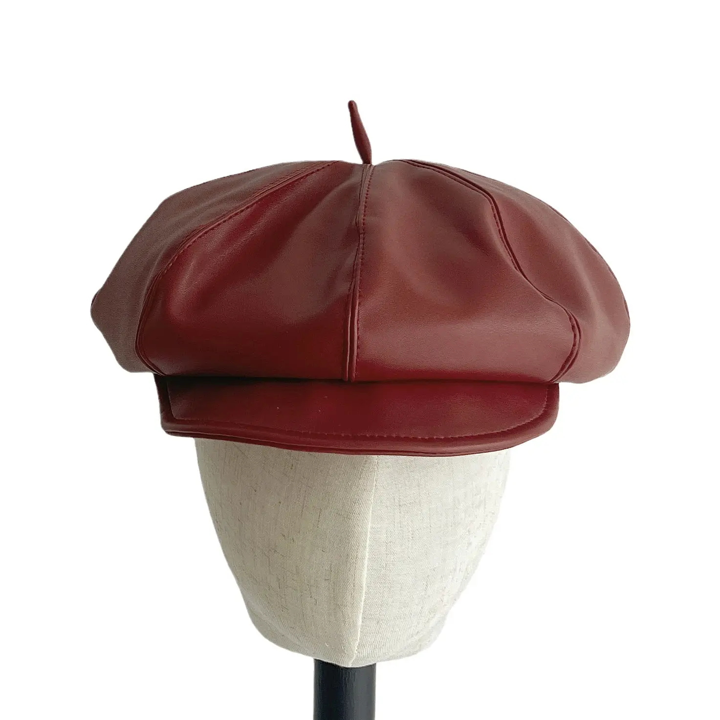 Korean Duckbill Cap for Girls Black Red Winter 2026