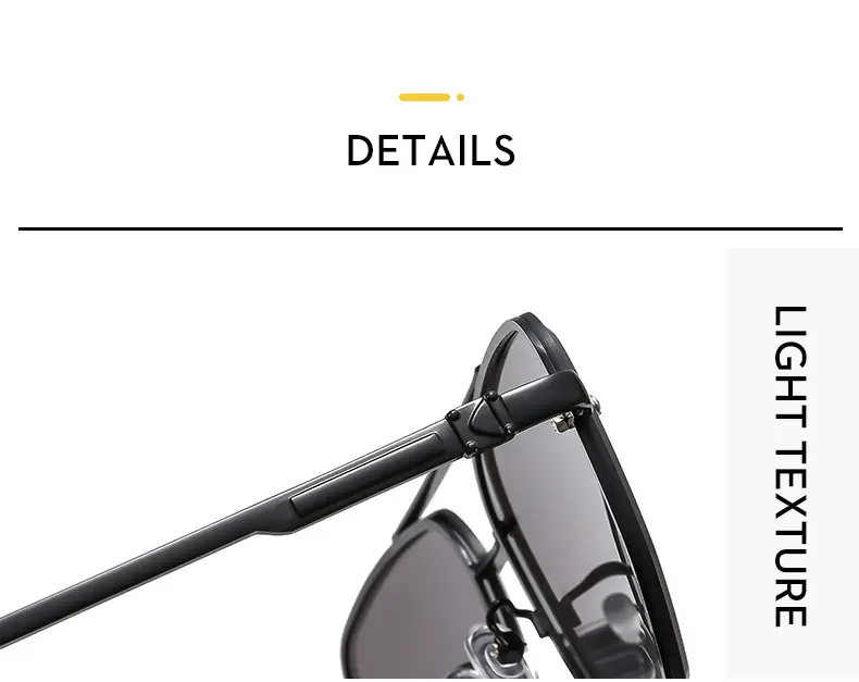 Men Square Metal Sunglasses Brown Gradient Driving Sun Protection β feature 5