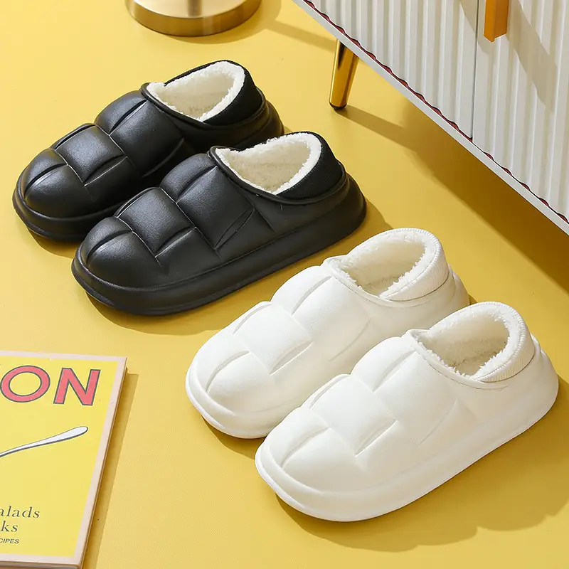 Winter New Cotton Slippers Indoor Home Non-slip Soft Bottom Home Home Couple Same Style Warm and Comfortable Slip-on - Image 10