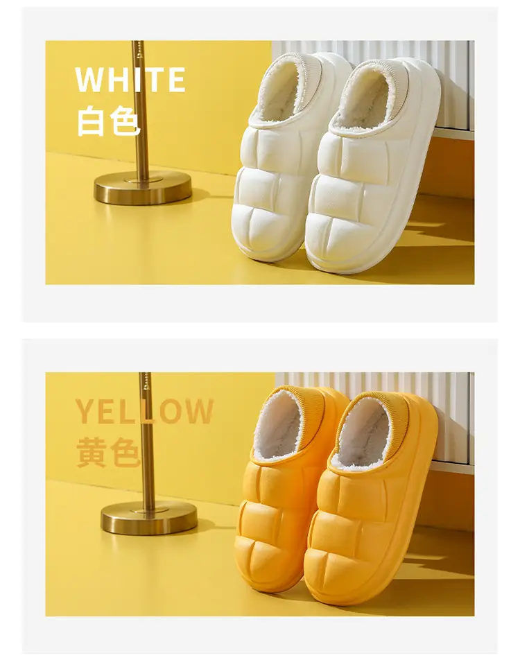 Winter New Cotton Slippers Indoor Home Non-slip Soft Bottom Home Home Couple Same Style Warm and Comfortable Slip-on — feature 10