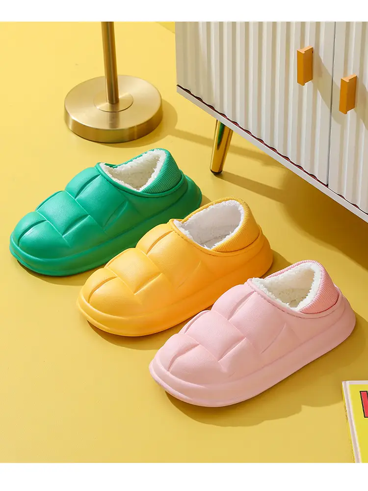 Winter New Cotton Slippers Indoor Home Non-slip Soft Bottom Home Home Couple Same Style Warm and Comfortable Slip-on — feature 15