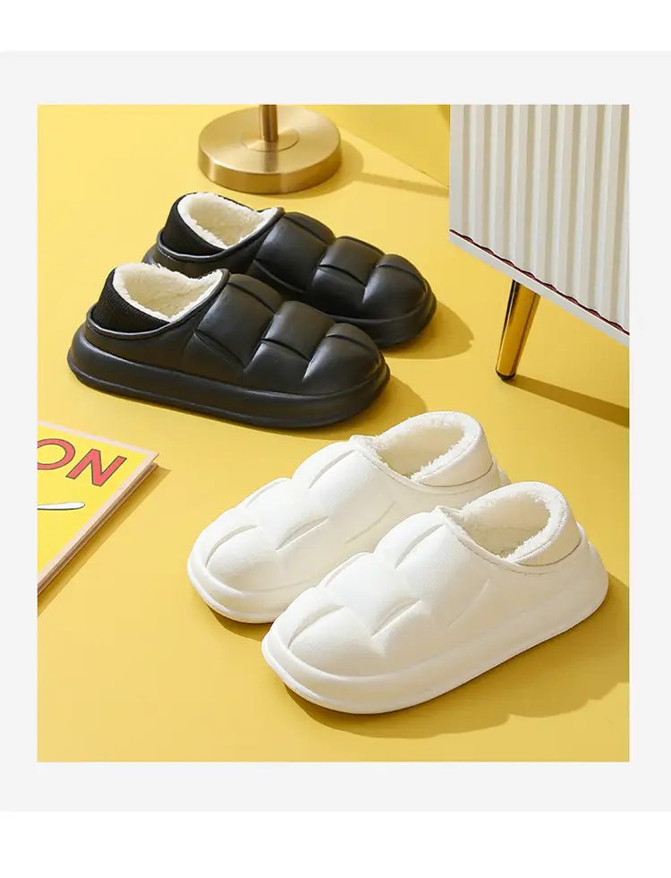 Winter New Cotton Slippers Indoor Home Non-slip Soft Bottom Home Home Couple Same Style Warm and Comfortable Slip-on — feature 16