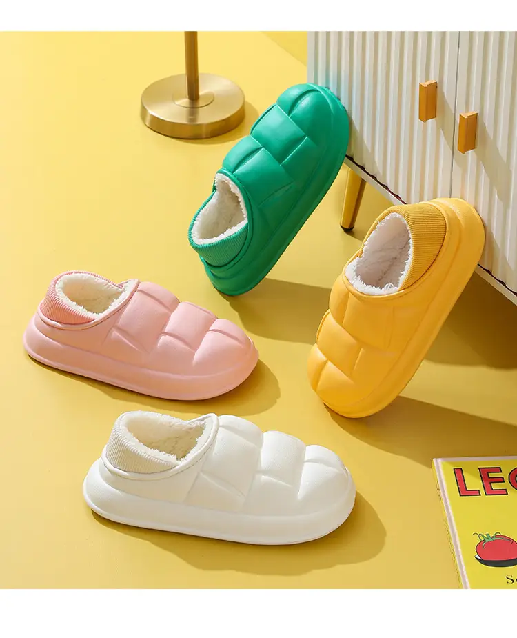 Winter New Cotton Slippers Indoor Home Non-slip Soft Bottom Home Home Couple Same Style Warm and Comfortable Slip-on — feature 17