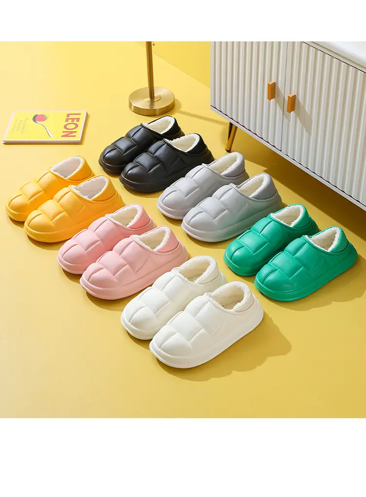 Winter New Cotton Slippers Indoor Home Non-slip Soft Bottom Home Home Couple Same Style Warm and Comfortable Slip-on — feature 18