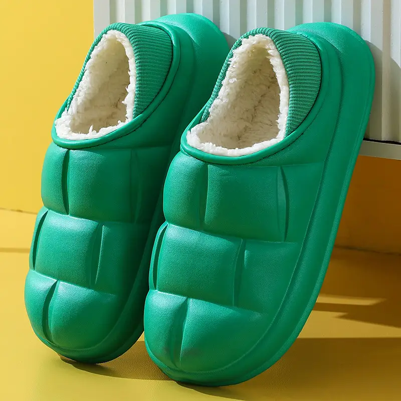 Winter New Cotton Slippers Indoor Home Non-slip Soft Bottom Home Home Couple Same Style Warm and Comfortable Slip-on - Image 2