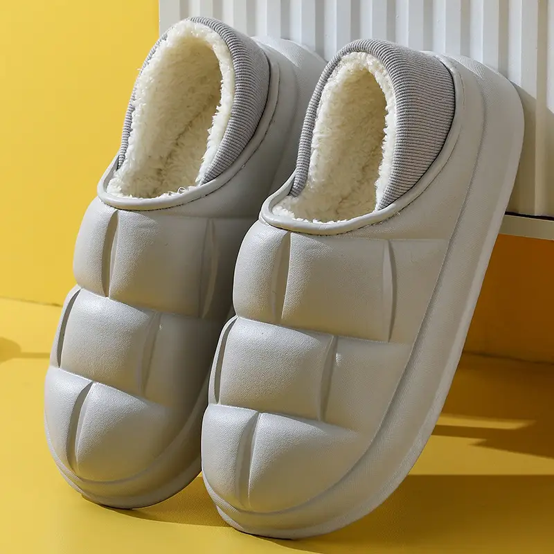Winter New Cotton Slippers Indoor Home Non-slip Soft Bottom Home Home Couple Same Style Warm and Comfortable Slip-on - Image 5