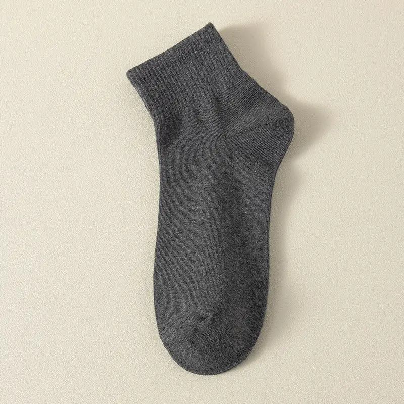 Socks Men's Summer Mid-Calf Socks Sweat-Absorbent Sports Socks Summer Breathable Cotton Solid Color Men's Spring and Summer Socks Zhuji Socks
