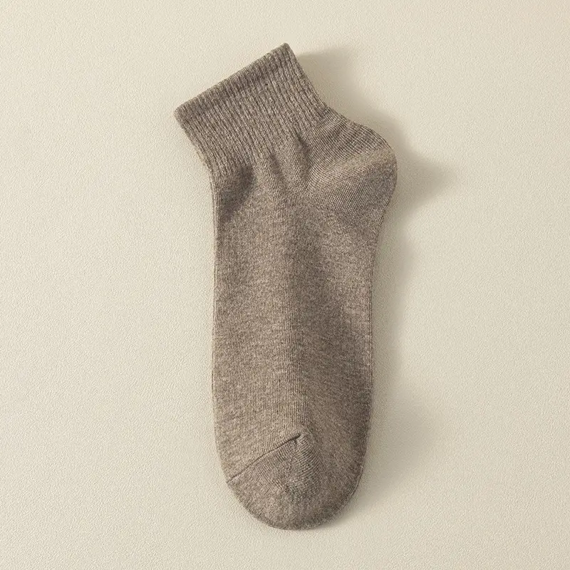 Socks Men's Summer Mid-Calf Socks Sweat-Absorbent Sports Socks Summer Breathable Cotton Solid Color Men's Spring and Summer Socks Zhuji Socks