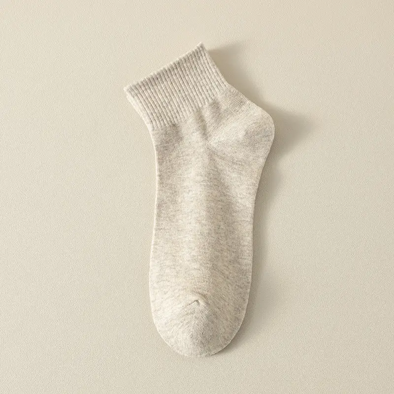 Socks Men's Summer Mid-Calf Socks Sweat-Absorbent Sports Socks Summer Breathable Cotton Solid Color Men's Spring and Summer Socks Zhuji Socks