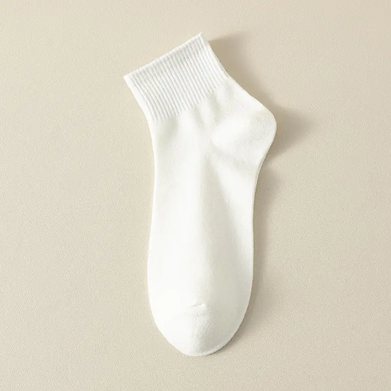 Socks Men's Summer Mid-Calf Socks Sweat-Absorbent Sports Socks Summer Breathable Cotton Solid Color Men's Spring and Summer Socks Zhuji Socks