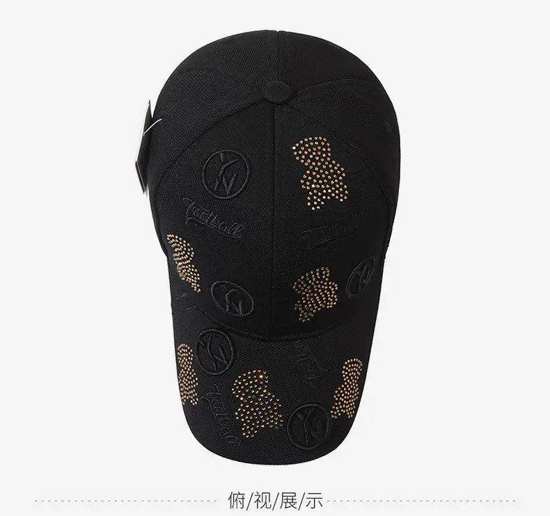 Black Pineapple Diamond Cap for Men Women — feature 12