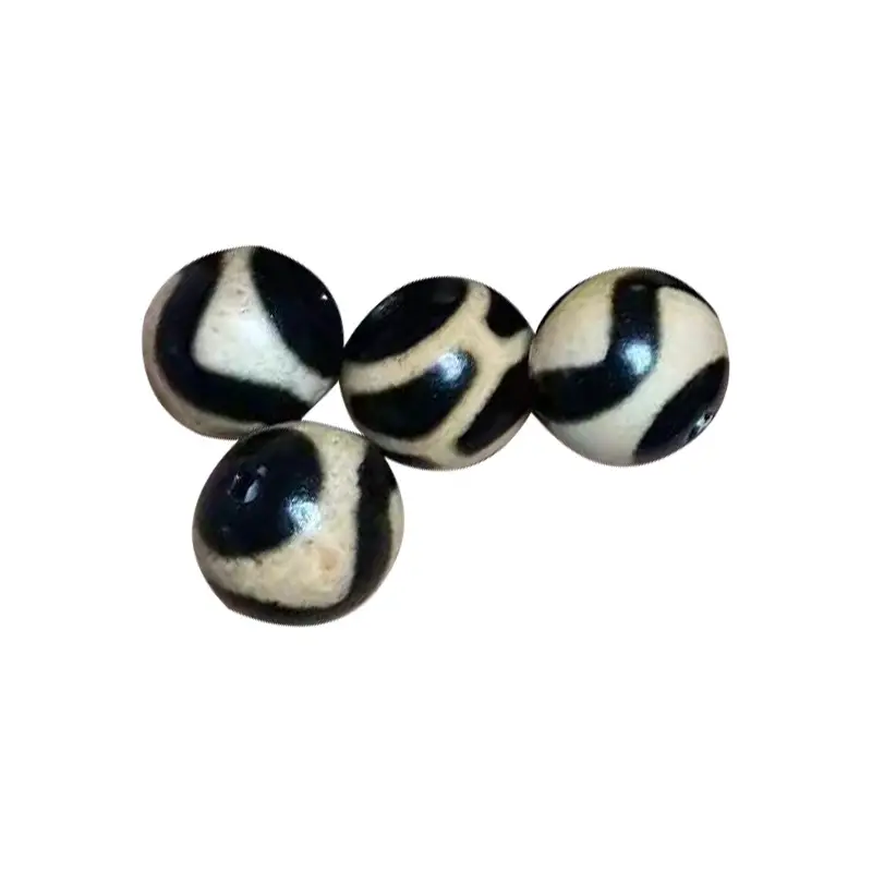 10mm Round Tiger Teeth Beads for DIY Jewelry - Image 5