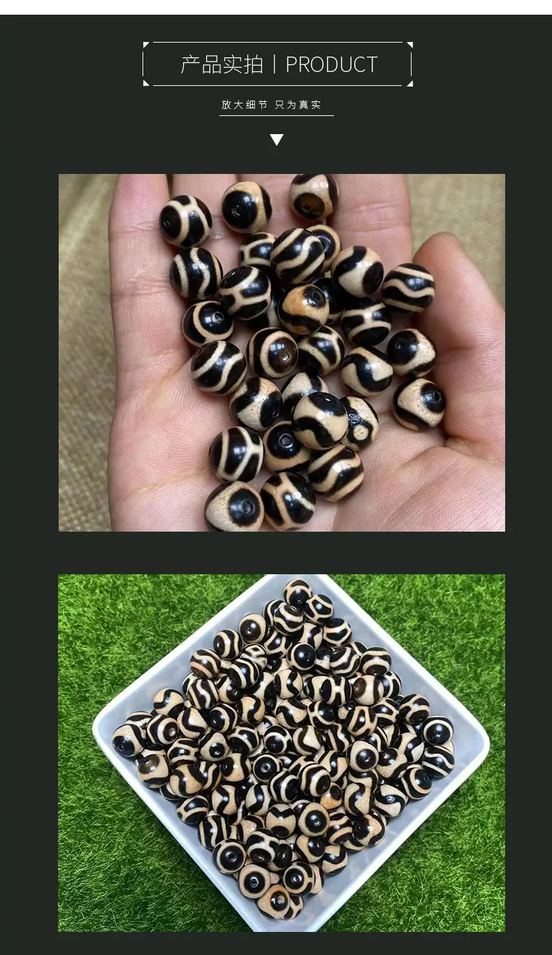 10mm Round Tiger Teeth Beads for DIY Jewelry — feature 7