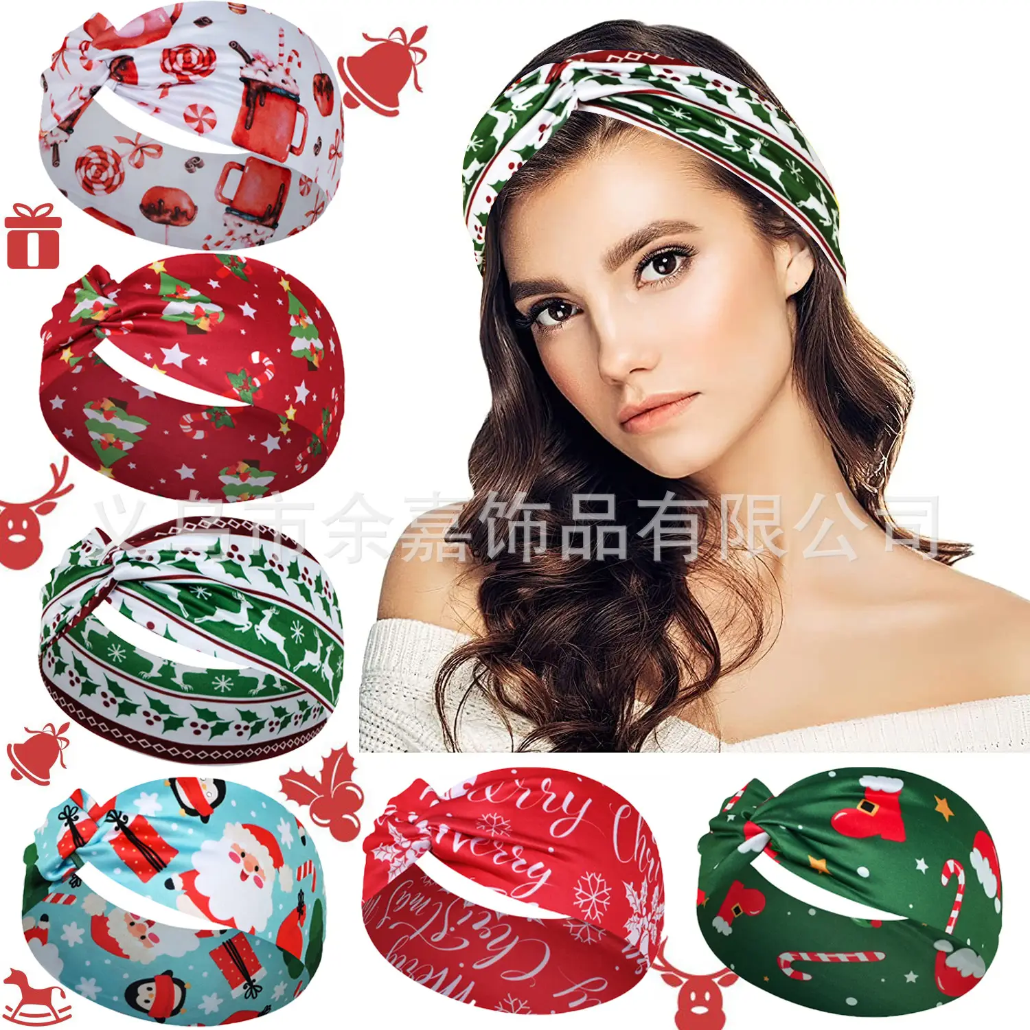 Christmas Headscarf for Women with Snowflake & Candy Design - Image 20