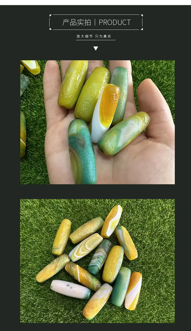 Natural Silk Agate Stones 40mm High Oil Coated Matte — feature 7