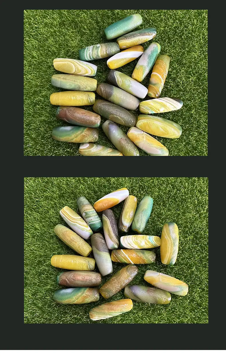 Natural Silk Agate Stones 40mm High Oil Coated Matte — feature 8