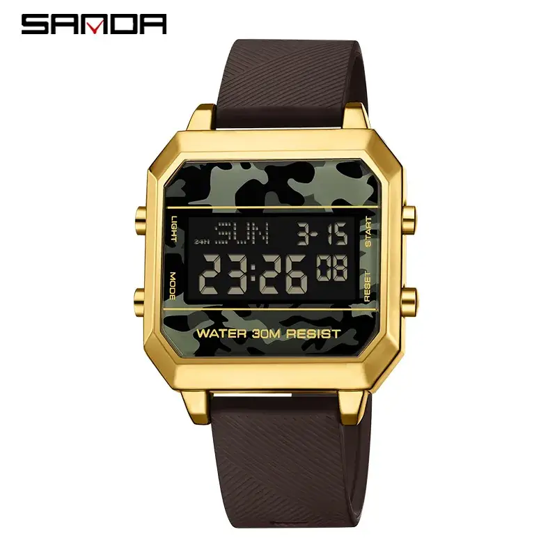 Sanda Digital Watch 19:09 Sun 315 Black Strap