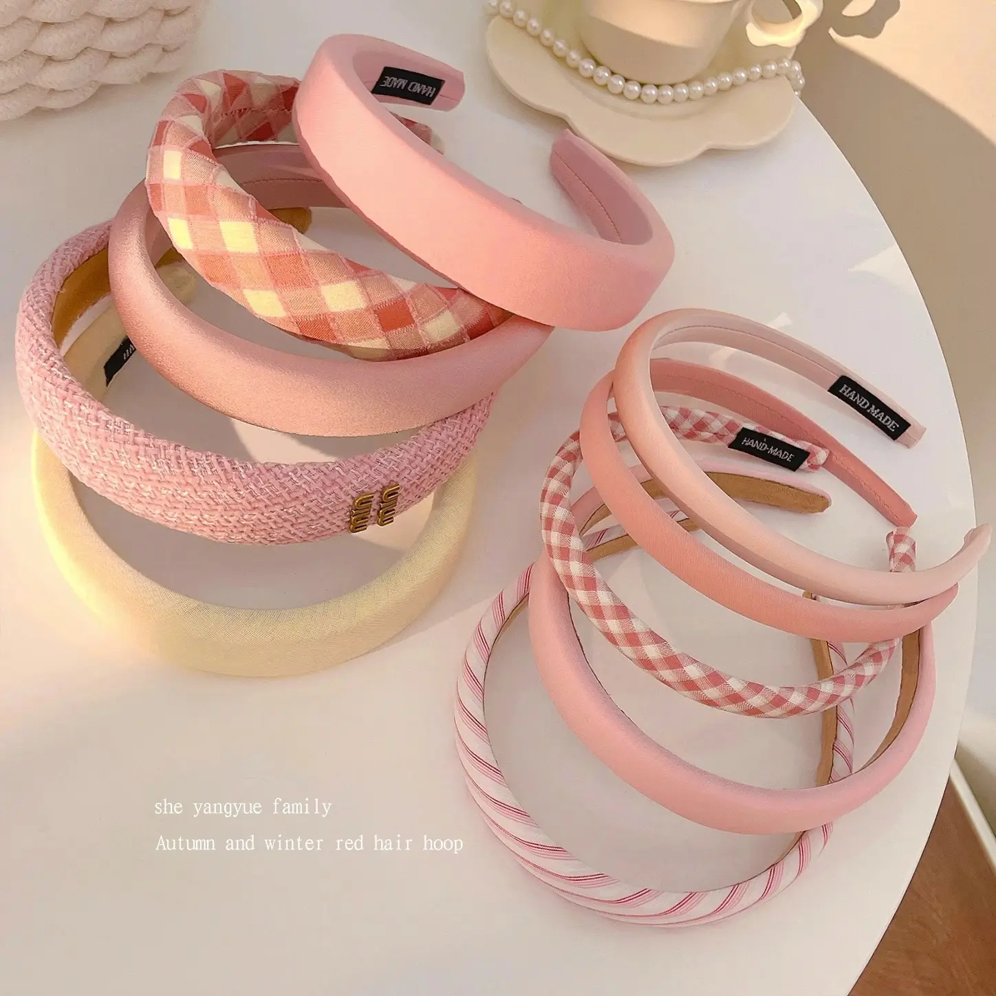 Pink Wide Edge Skull Top Hairpin Headband - Image 34