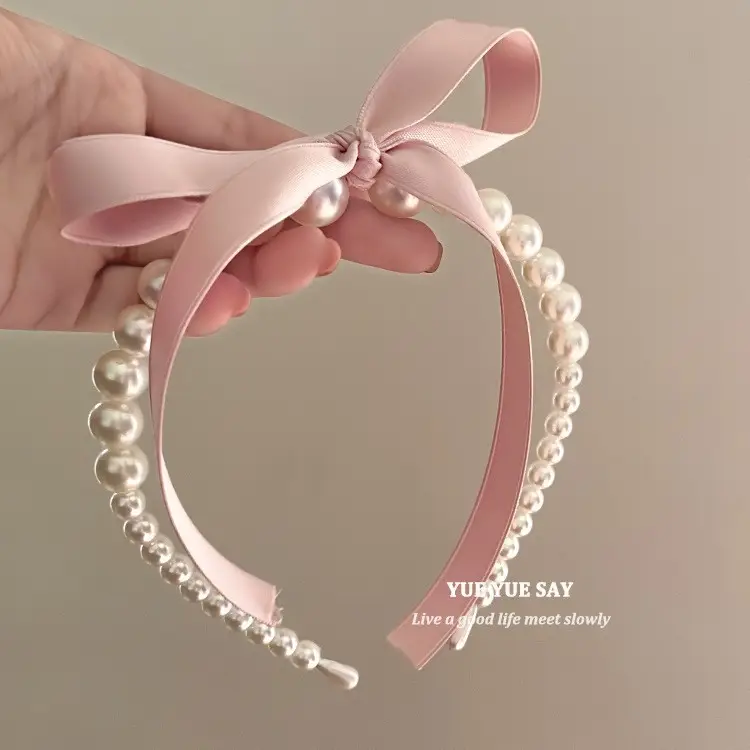 Pink Wide Edge Skull Top Hairpin Headband - Image 15