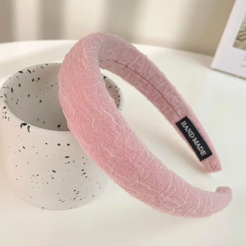 Pink Wide Edge Skull Top Hairpin Headband - Image 18