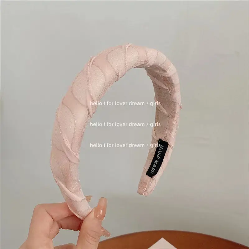 Pink Wide Edge Skull Top Hairpin Headband - Image 20