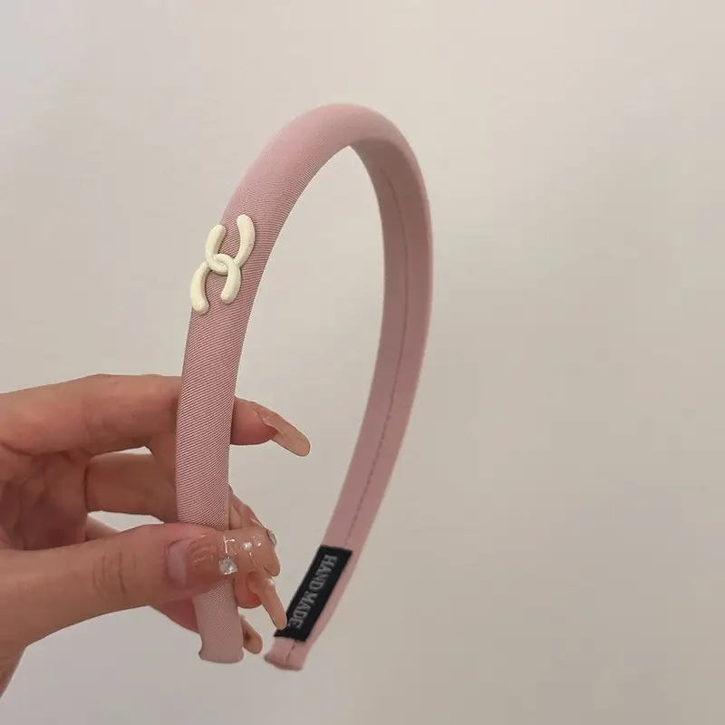 Pink Wide Edge Skull Top Hairpin Headband - Image 21
