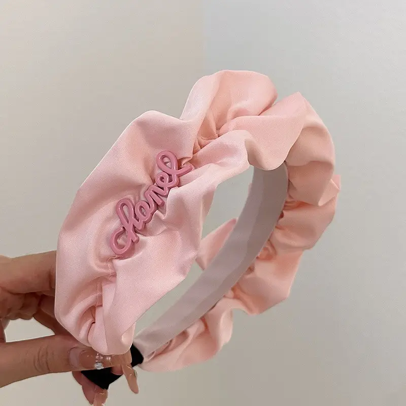 Pink Wide Edge Skull Top Hairpin Headband - Image 5