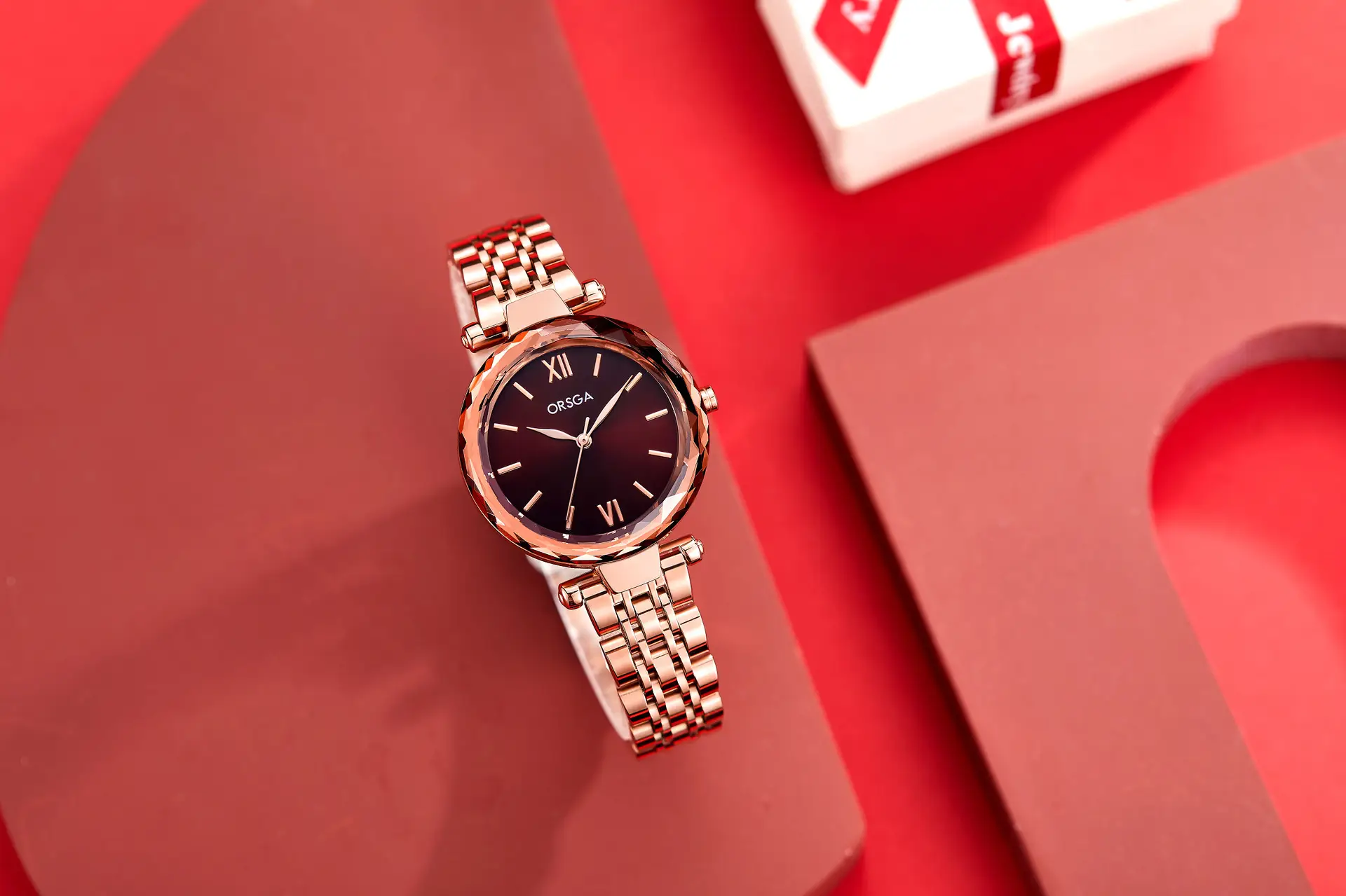 Rose Gold Women's Quartz Watch with Steel Belt — feature 6