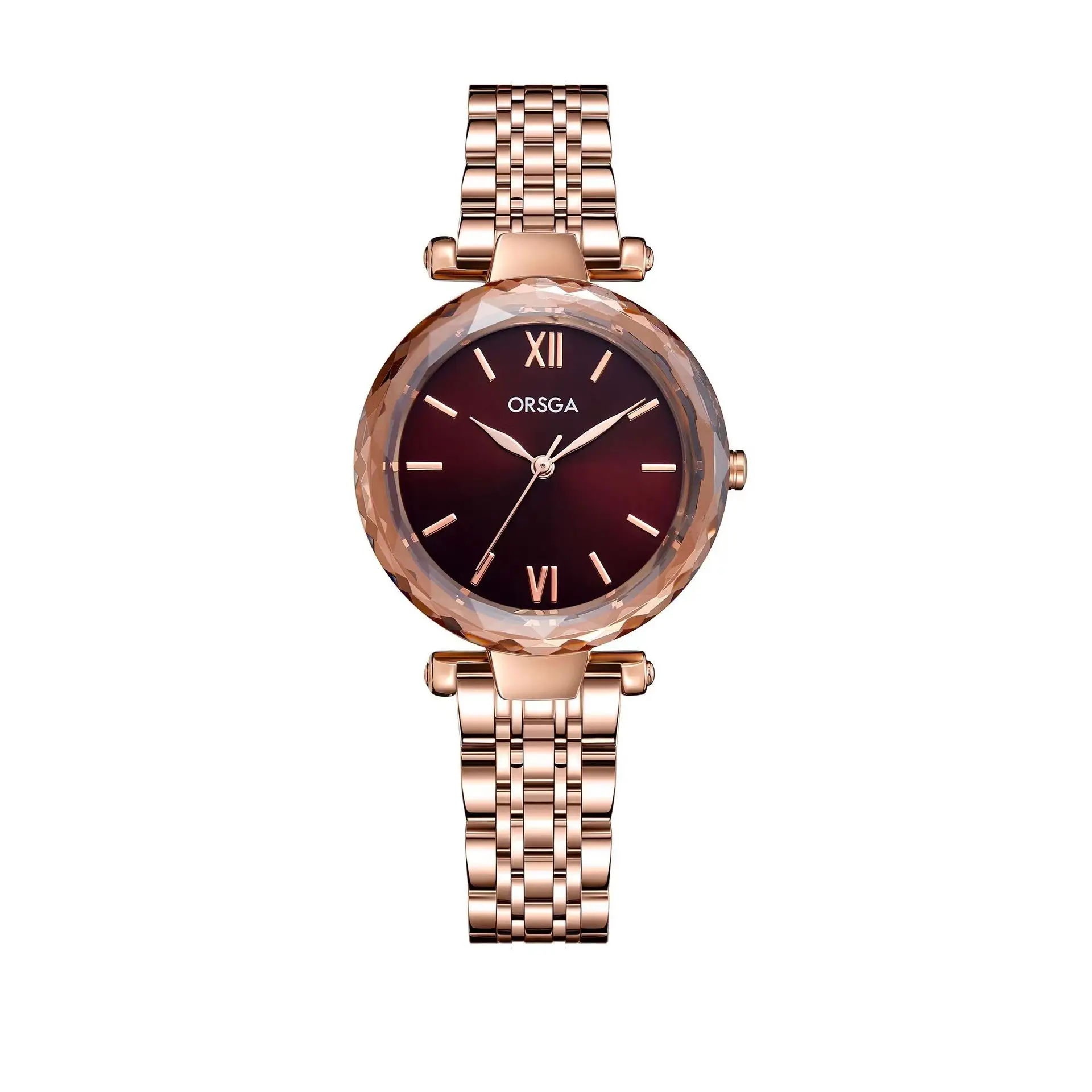 Rose Gold Women's Quartz Watch with Steel Belt — feature 9