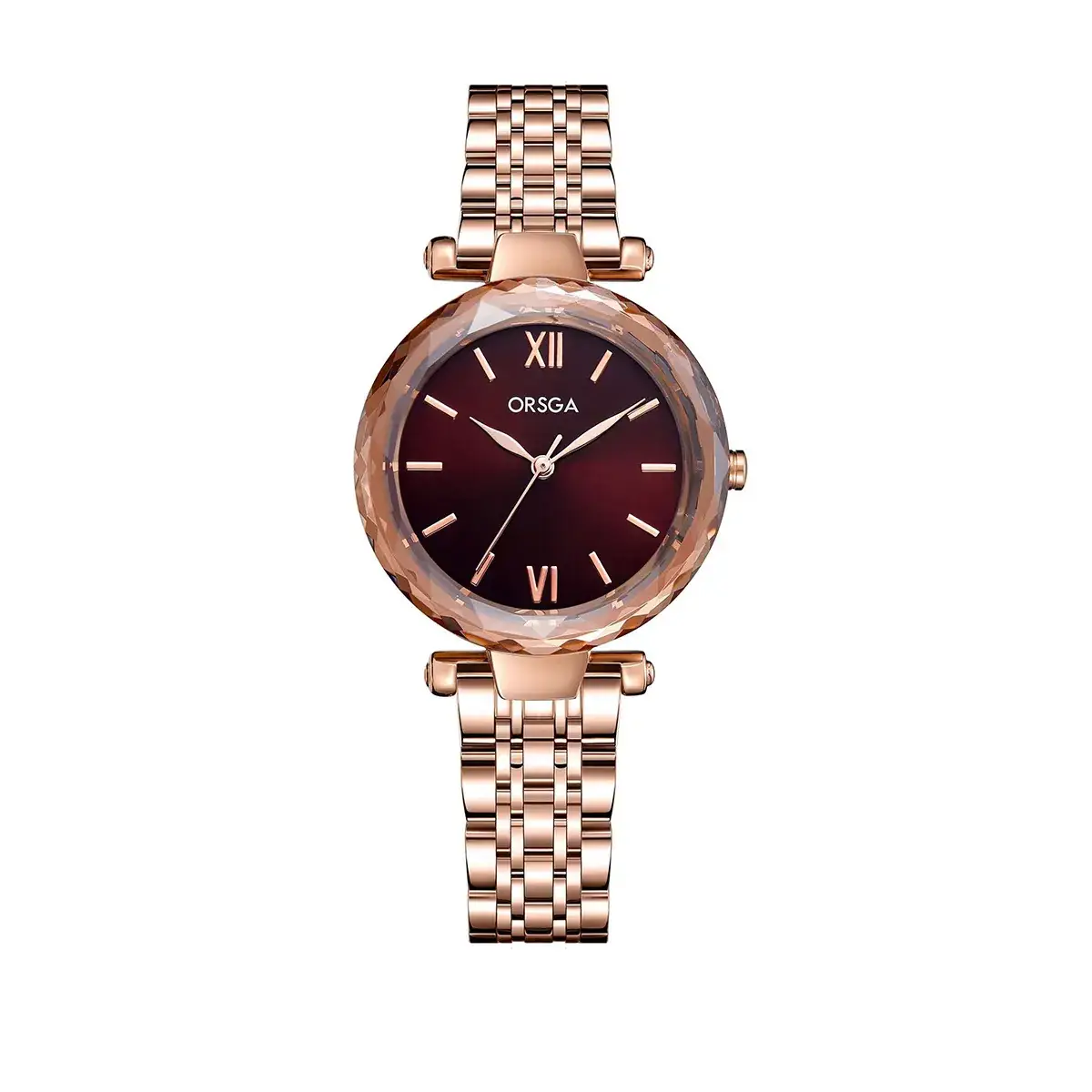 Rose Gold Women's Quartz Watch with Steel Belt - Image 2